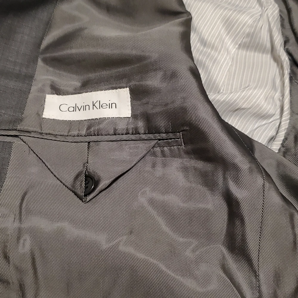 Calvin Klein Charcoal Blazer Suit Coat